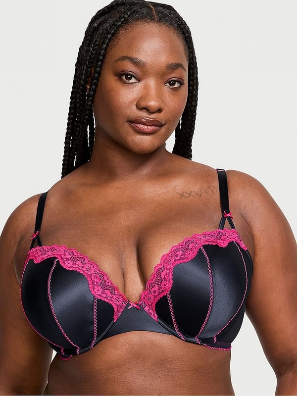 Navy / Blue Victoria Secret Noir Balcony Bras | LHQVF0896