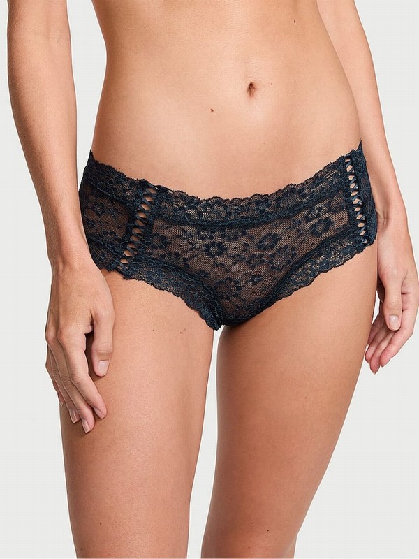 Navy / Blue Victoria Secret Noir Cheeky Underwear | FQJPZ5467