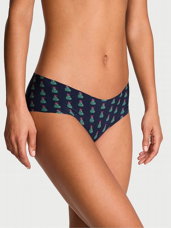 Navy / Blue Victoria Secret Noir Christmas Tree Hipster Underwear | ZPOFR8564