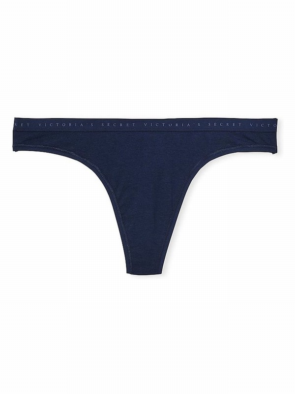 Navy / Blue Victoria Secret Noir Thong Underwear | FYMVE1293