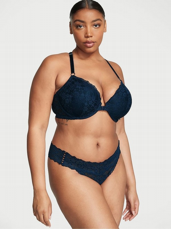 Navy / Blue Victoria Secret Noir Thong Underwear | RDULX7906