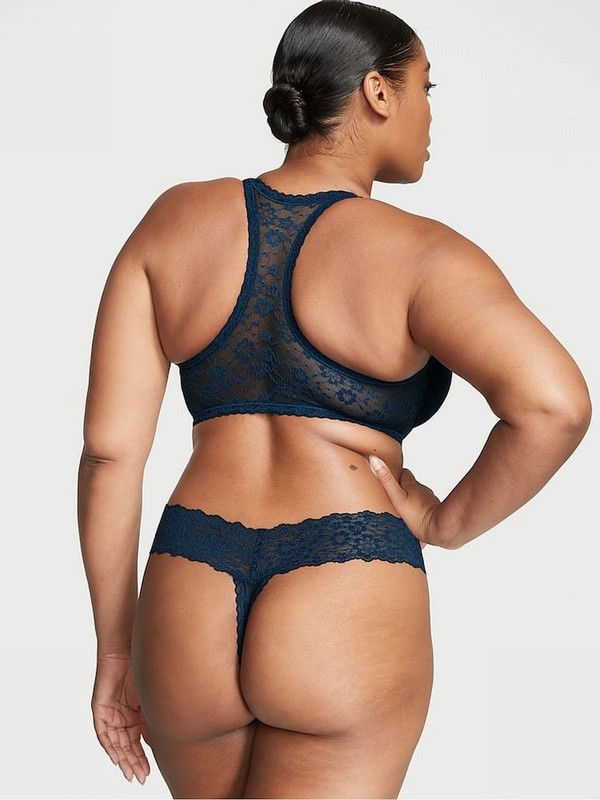Navy / Blue Victoria Secret Noir Thong Underwear | RDULX7906