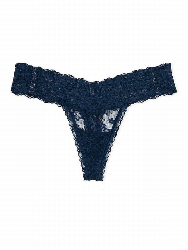Navy / Blue Victoria Secret Noir Thong Underwear | RDULX7906