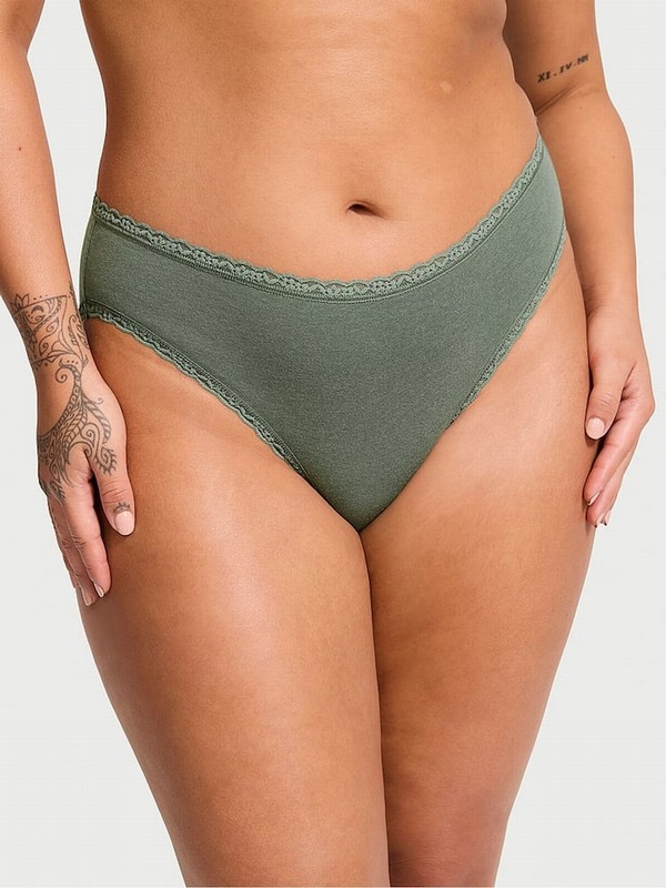 Olive / Green Victoria Secret Faded Sage Brief Underwear | HSWCD3041