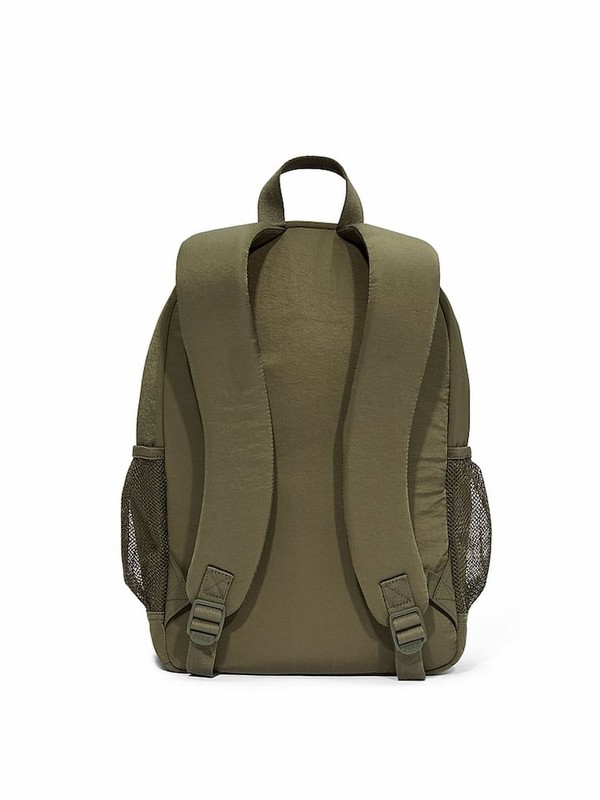 Olive / Green Victoria Secret Puffer Backpacks | MABCE9815
