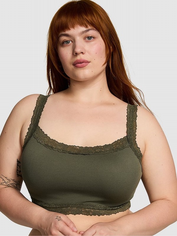 Olive / Green Victoria Secret Seamlesslette Bras | UGBQS6037