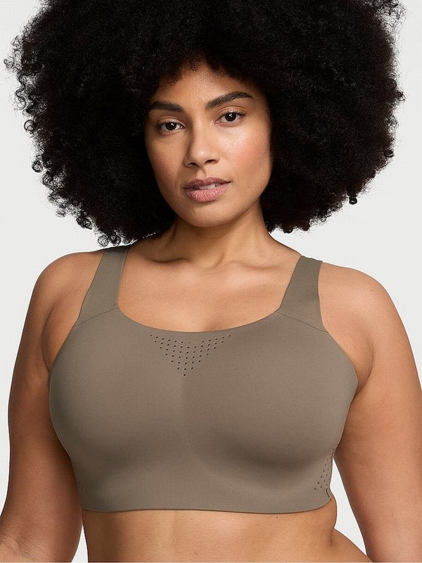 Olive / Green Victoria Secret Terra Back Close VSX Featherweight™ Max High Support Bras | KUHPX6754