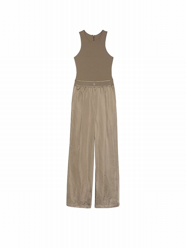 Olive / Green Victoria Secret Terra VS Elevate Wide Leg Jumpsuit | EXUHA1028