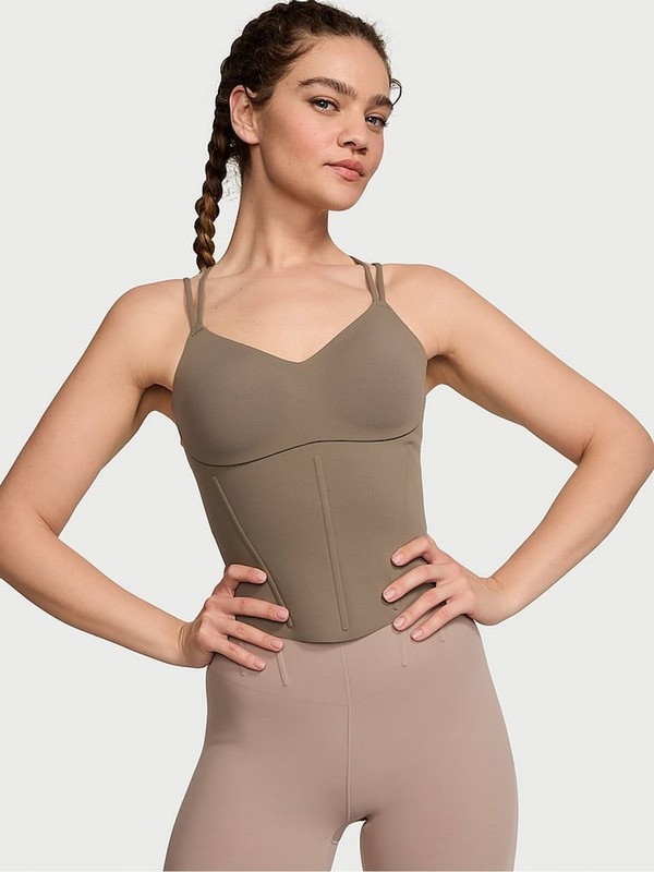 Olive / Green Victoria Secret Terra VS Elevate Corset Tops | KBUCS9465