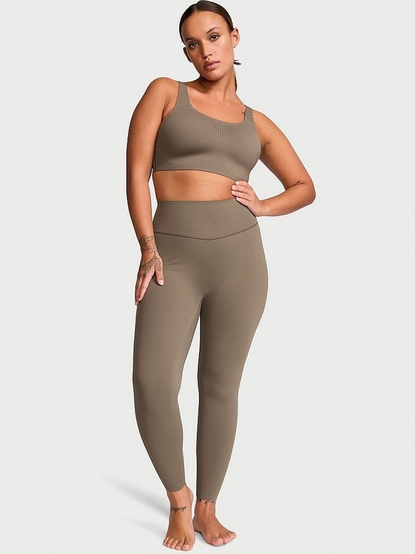 Olive / Green / Light Victoria Secret Terra 7/8 Length VS Elevate Compression Leggings | XDJIP0624