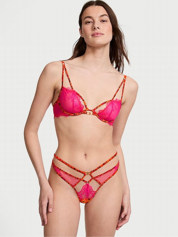 Orange Victoria Secret Island Vibes Orange Low Cut Demi Bras | VZKGU4179