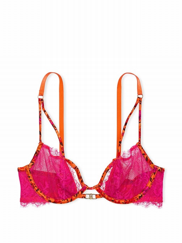Orange Victoria Secret Island Vibes Orange Low Cut Demi Bras | VZKGU4179