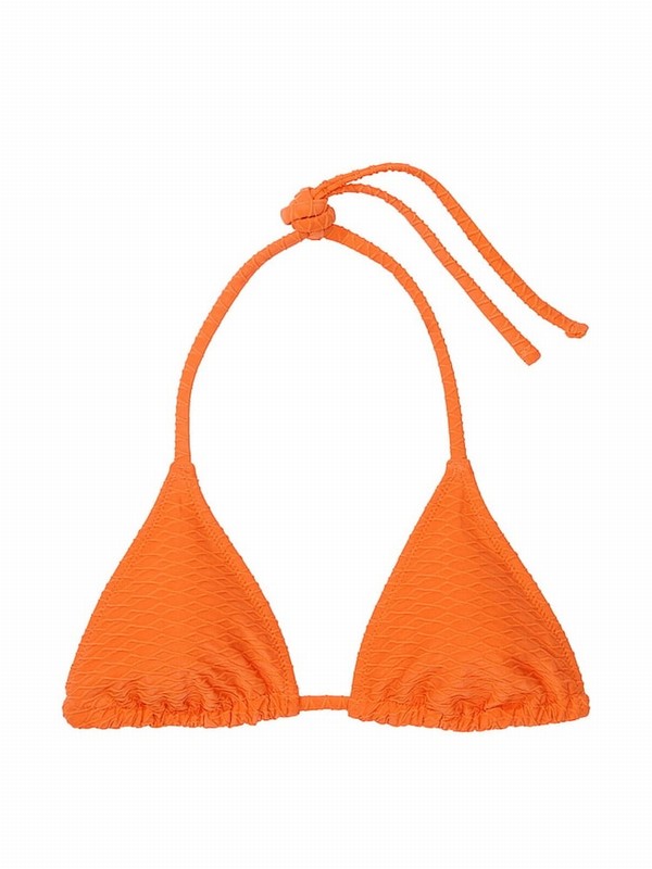 Orange Victoria Secret Sunset Orange Fishnet Triangle Bikini Top | LSJYH5028