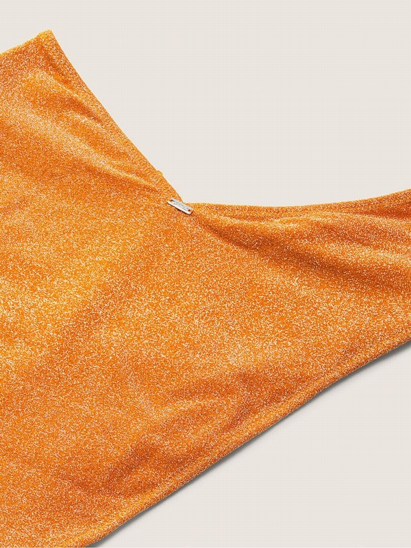 Orange Victoria Secret Tangelo Orangezilian Shimmer High Waist Cheeky Bikini Bottom | SKXBL1079