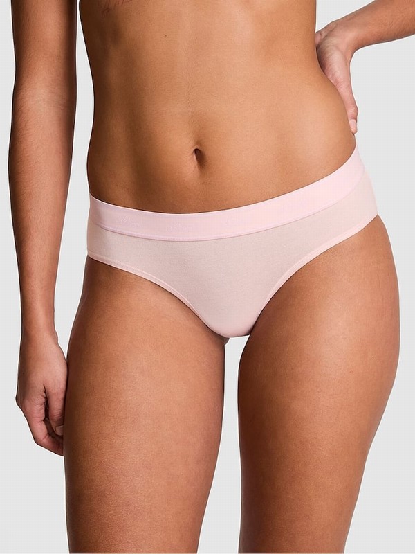 Pink Victoria Secret Angel Hipster Cotton Logo Underwear | PYWXT2358