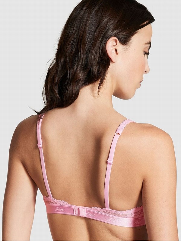 Pink Victoria Secret Bubble Unlined Demi Lace Bras | TLOYU5268