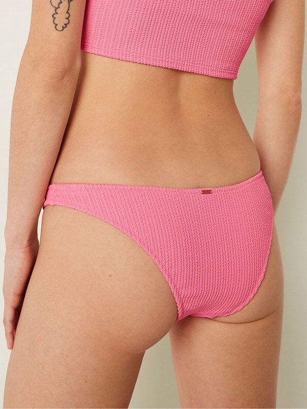 Pink Victoria Secret Dreamyzilian Crinkle Bikini Bottom | CJUIY2307