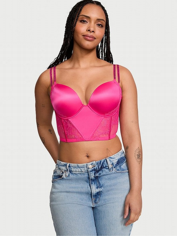 Pink Victoria Secret Forever Double Shine Strap Top Lingerie | OJICW6350