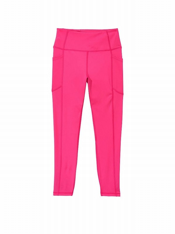 Pink Victoria Secret Forever Essential Pocket Heart Seam Leggings | TYFEZ9015