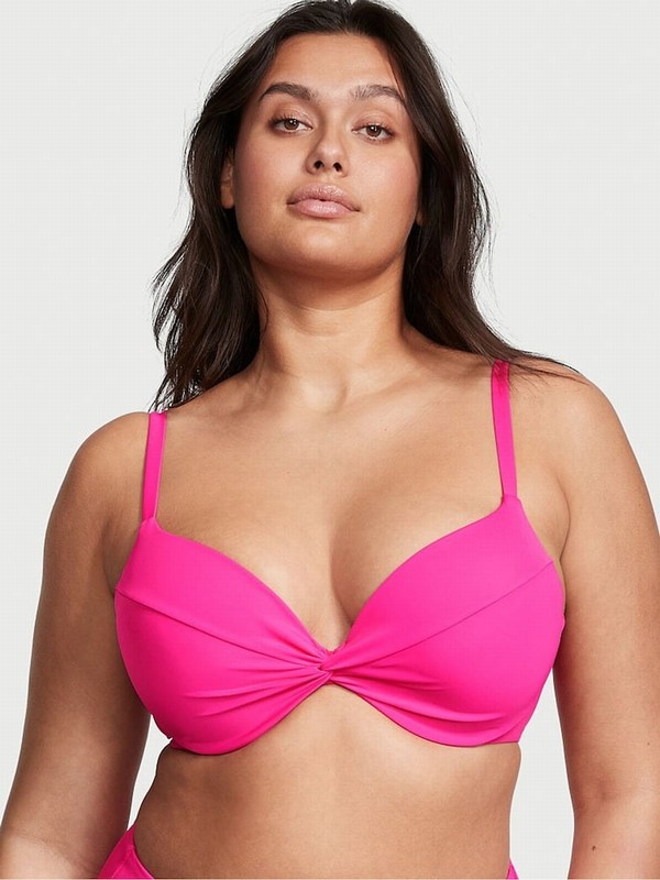 Pink Victoria Secret Forever Push Up Bikini Top | FNCSY3194