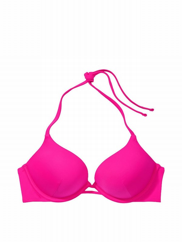 Pink Victoria Secret Forever Push Up Bikini Top | EZVGI4963