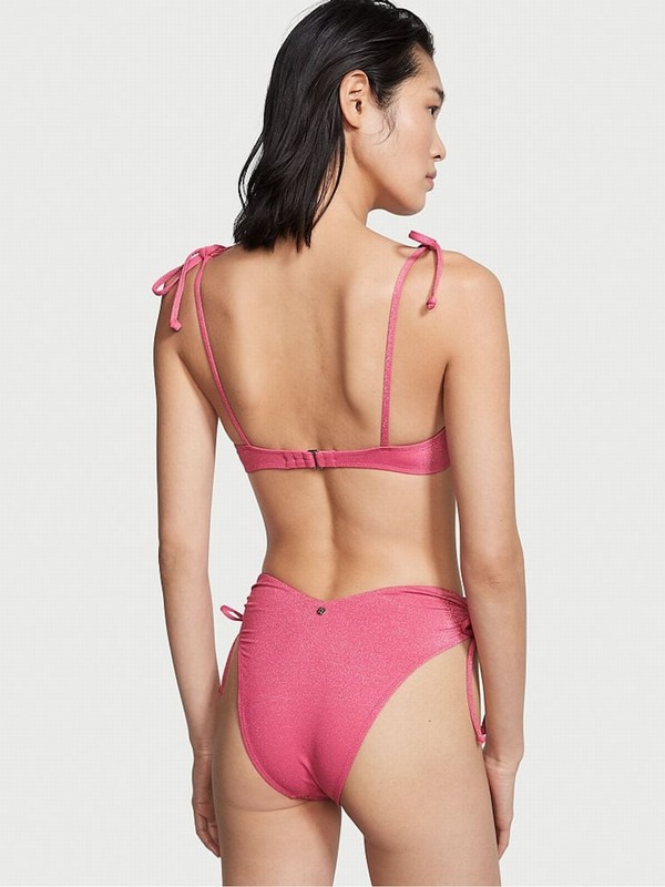 Pink Victoria Secret Forever Shine Bikini Top | AXPIU1326
