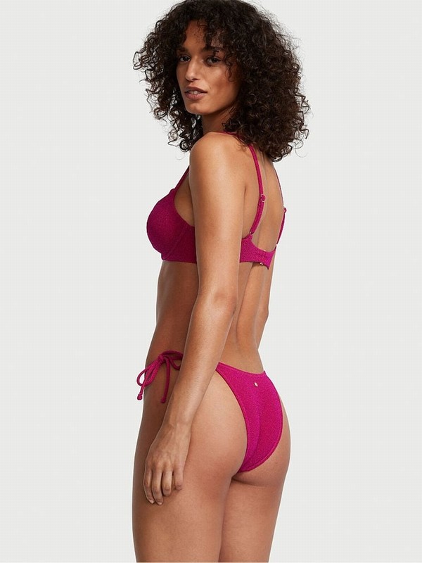 Pink Victoria Secret Foreverzilian Shimmer Bikini Bottom | DNLHI1470