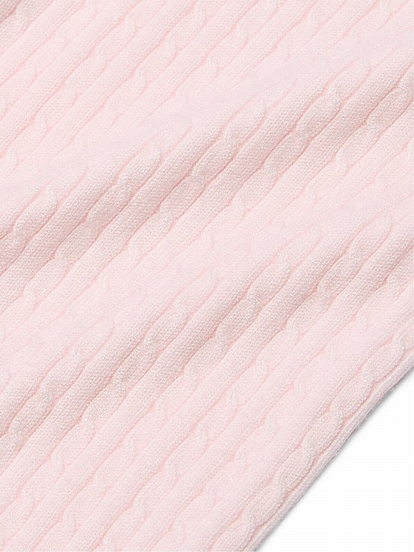 Pink Victoria Secret Heather Petal Logo Cable Knit FlaLounge Joggers | VBSQL7184