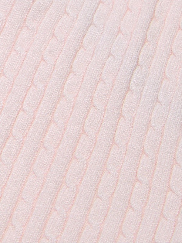 Pink Victoria Secret Heather Petal Logo Cable Knit Tanklette Bras | QWUCE8239