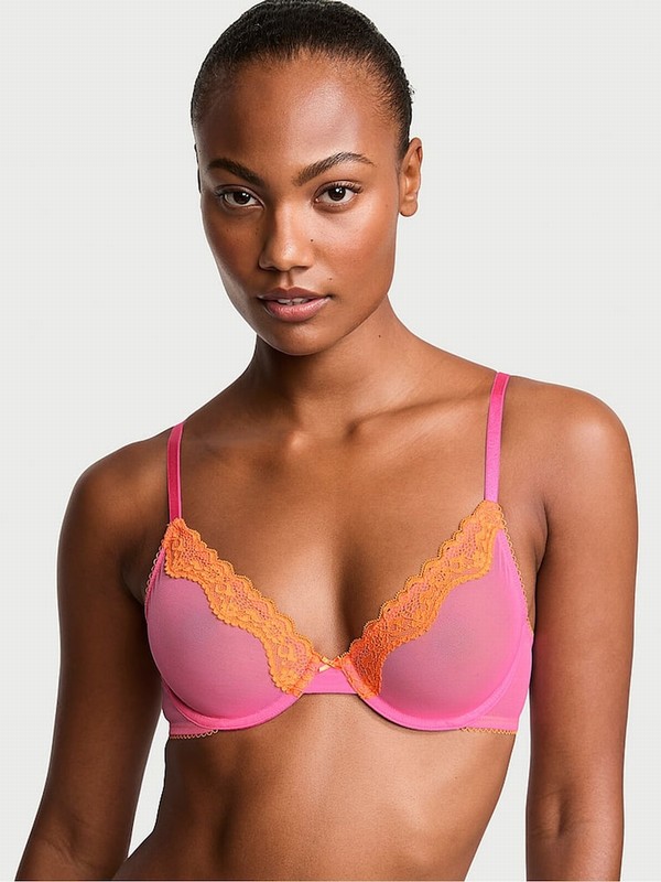 Pink Victoria Secret Hollywood Unlined Demi Bras | JYHVD7869