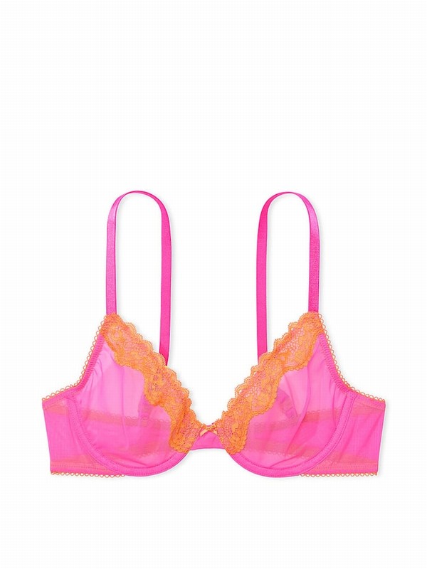Pink Victoria Secret Hollywood Unlined Demi Bras | JYHVD7869