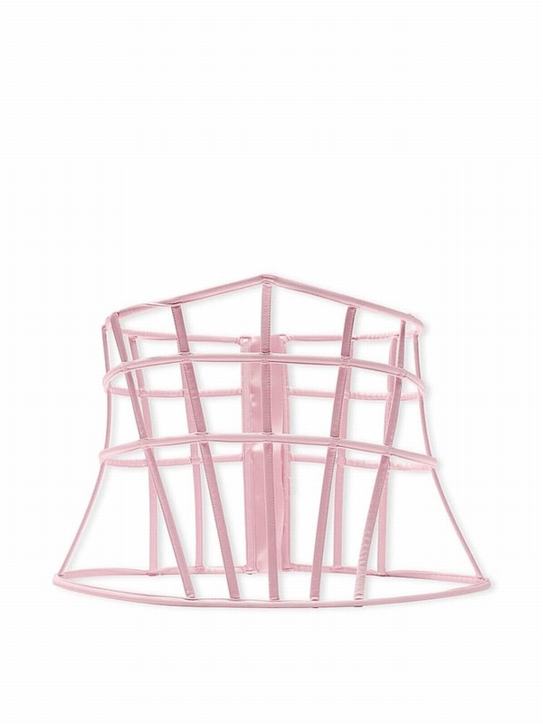 Pink Victoria Secret Lily Embroidery Corset Lingerie | KVNYF2539