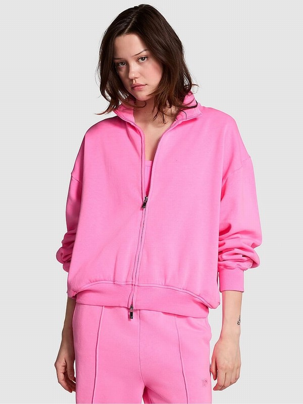 Pink Victoria Secret Lola Fleece Jackets | QFUJD4093