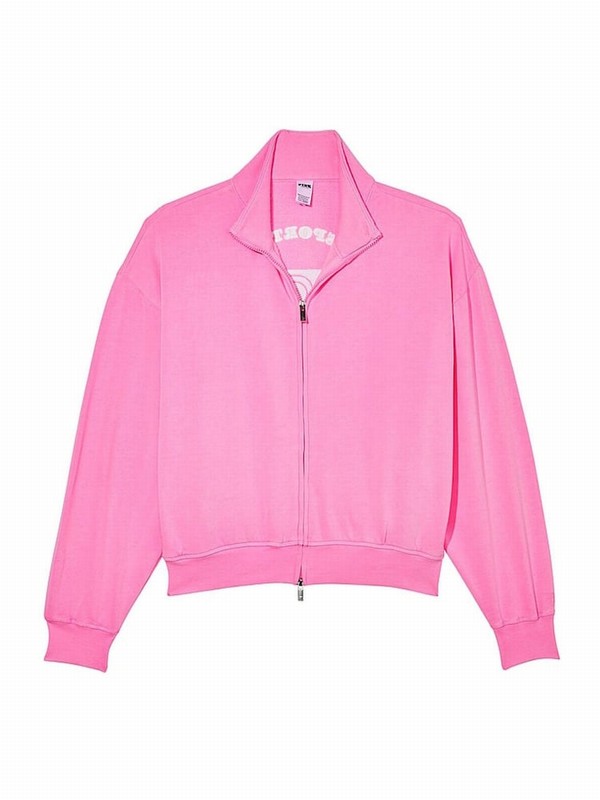 Pink Victoria Secret Lola Fleece Jackets | QFUJD4093