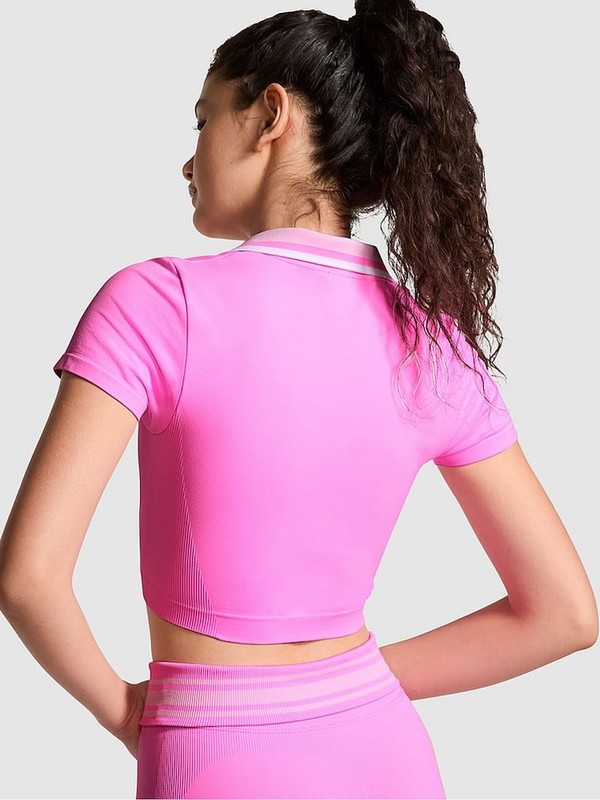 Pink Victoria Secret Lola Polo T Shirts | FOINB7623