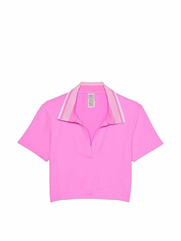 Pink Victoria Secret Lola Polo T Shirts | FOINB7623