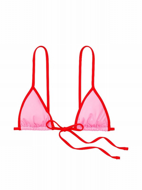 Pink Victoria Secret Love Triangle Frankies Bikins Atlantic Bikini Top | CSQHU1270