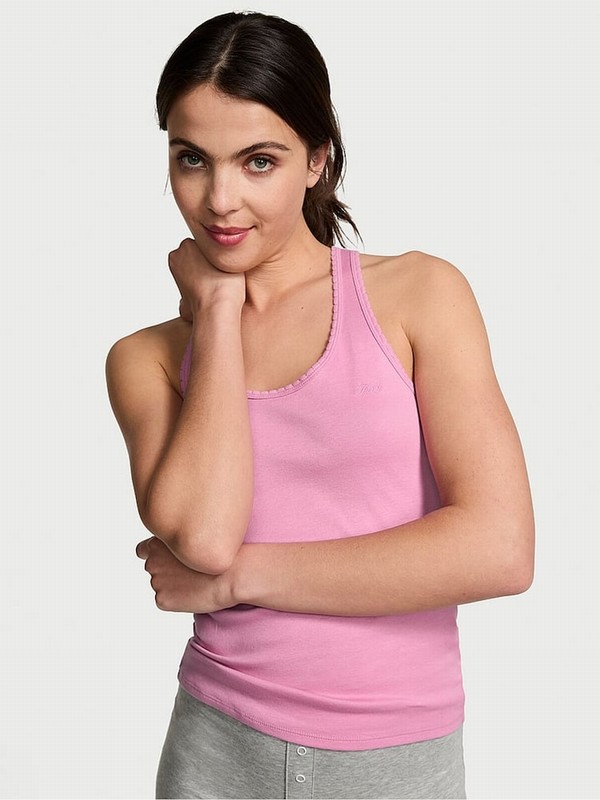Pink Victoria Secret Moonstone Cotton Top Nightwear | TZKUJ1685