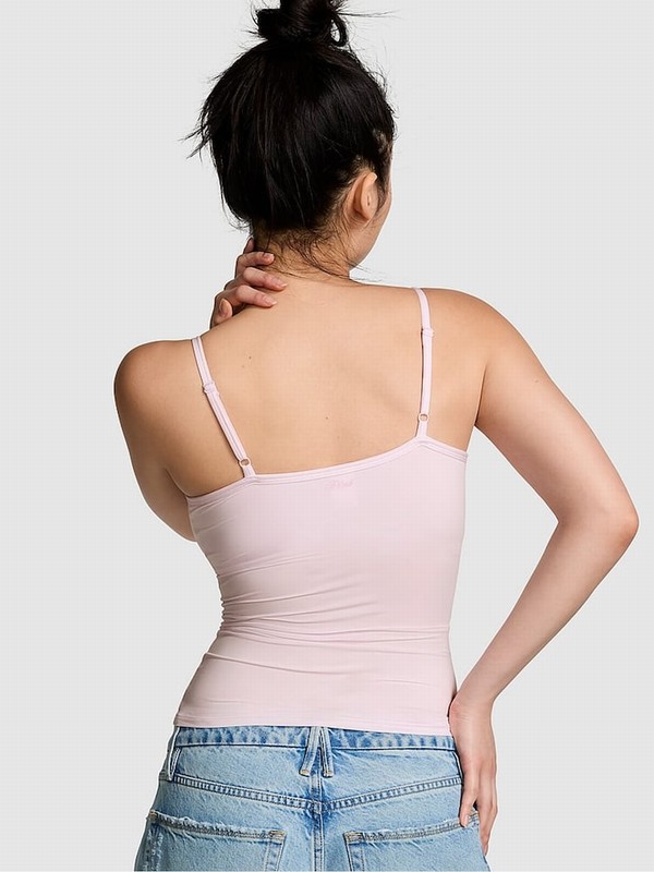 Pink Victoria Secret Moonstone Scoop Neck Soft Stretch Cami Top Tops | NCEHA5864
