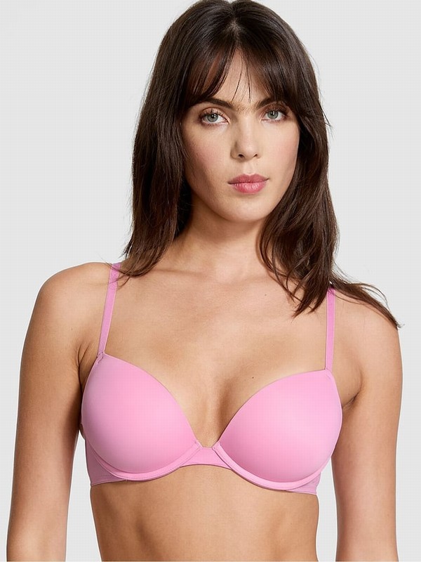 Pink Victoria Secret Moonstone Super Push Up Bras | KHAMR4810