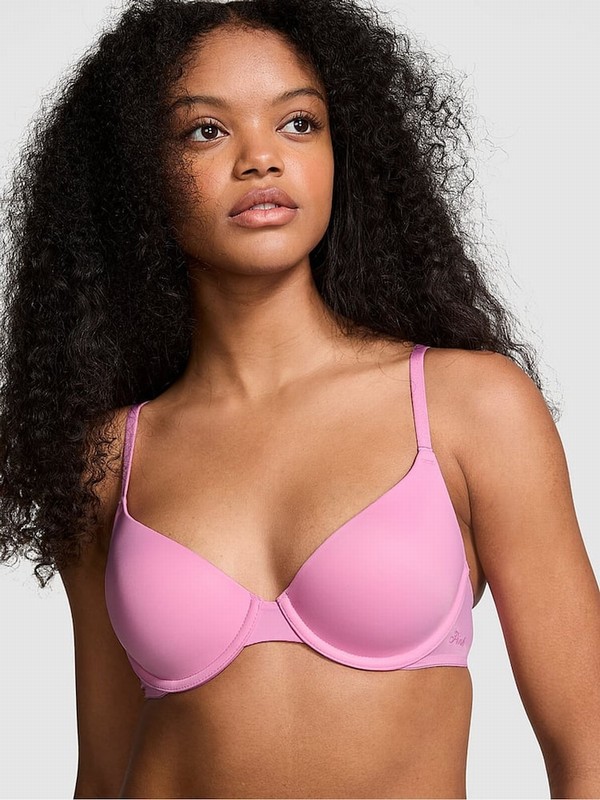 Pink Victoria Secret Moonstone T Shirt Bras | COVLU1406
