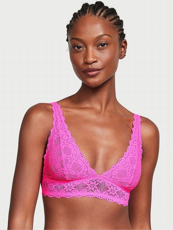 Pink Victoria Secret Neon Princesslette Bras | VJDKO0163