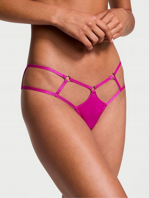 Pink Victoria Secret Outrageous Strappy Cheeky Underwear | IGRYH4751
