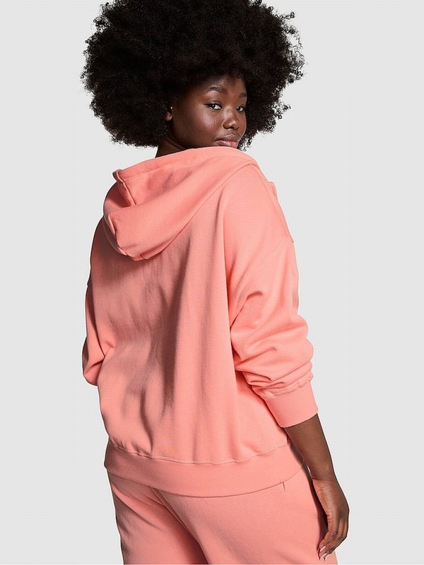 Pink Victoria Secret Passion Fleece Fleece Full Zip Hoodie | PXCJF9246