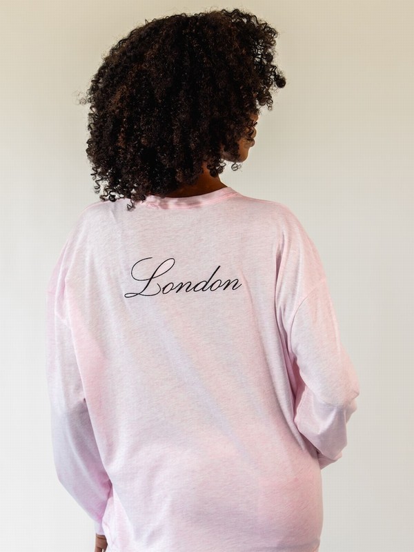 Pink Victoria Secret Petal London Cotton Long Nightwear | XEYSA0683