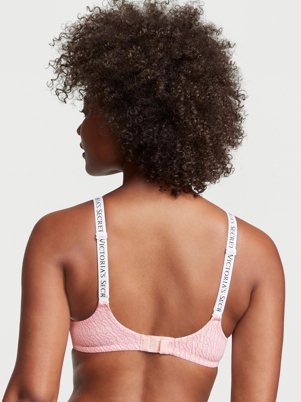 Pink Victoria Secret Purest Geo Logo Non WiLightly Lined Bras | REGUK6159