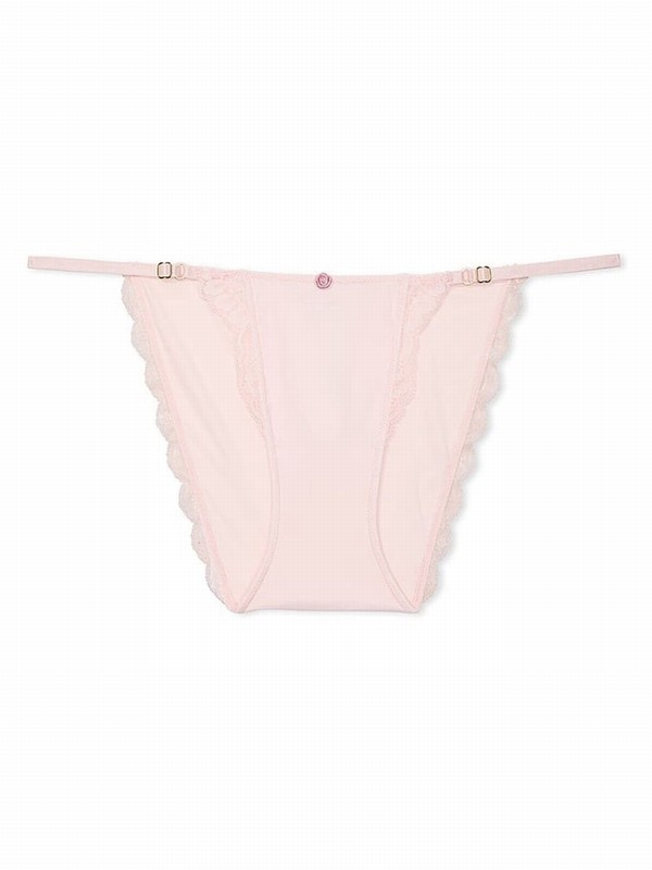Pink Victoria Secret Purest Lace Trim Bikini Underwear | ONHTM0716