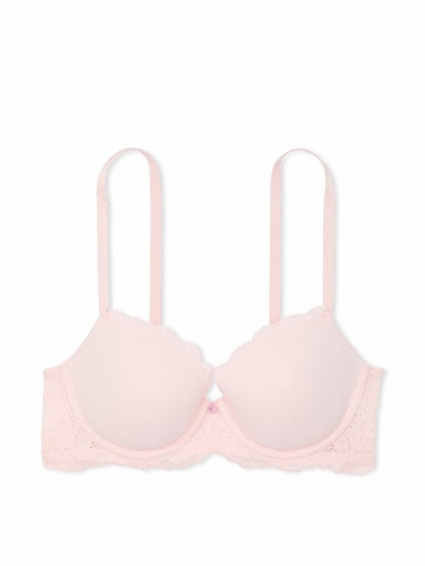 Pink Victoria Secret Purest Lightly Lined Demi Bras | JIPEU1538