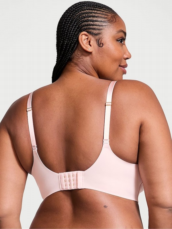 Pink Victoria Secret Purest Non WiPush Up Smooth Bras | MRUWN2637