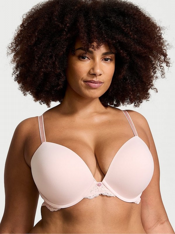 Pink Victoria Secret Purest Push Up Bras | TWHPU8461